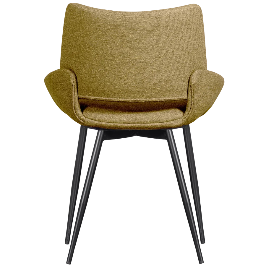 WOOOD Parade spisebordsstol - sennep meleret stof og metal