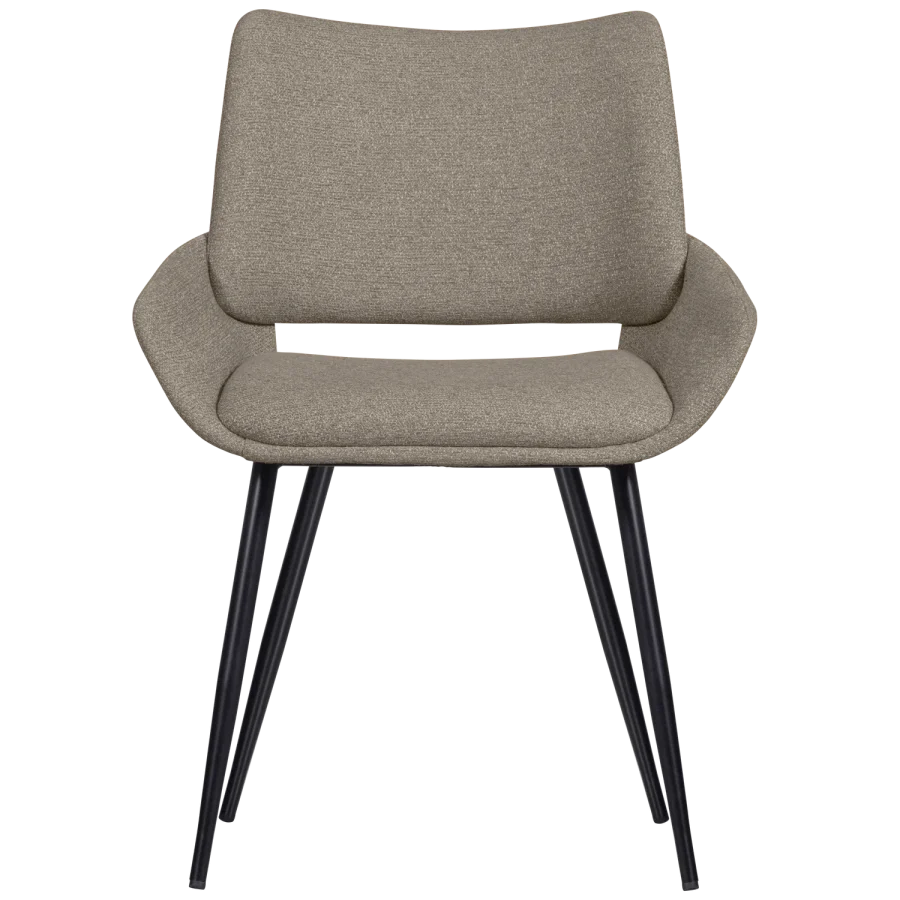 WOOOD Parade spisebordsstol - sand meleret stof og metal