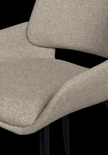 WOOOD Parade spisebordsstol - sand meleret stof og metal