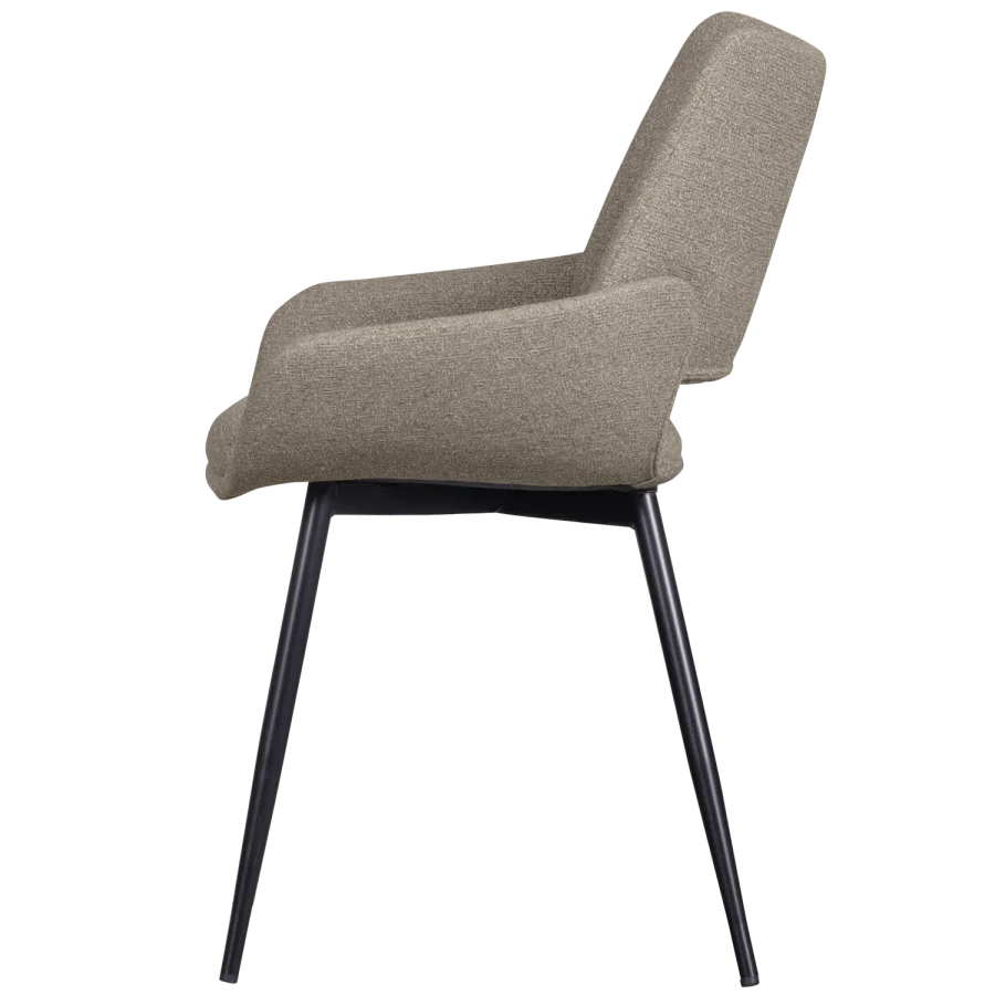 WOOOD Parade spisebordsstol - sand meleret stof og metal