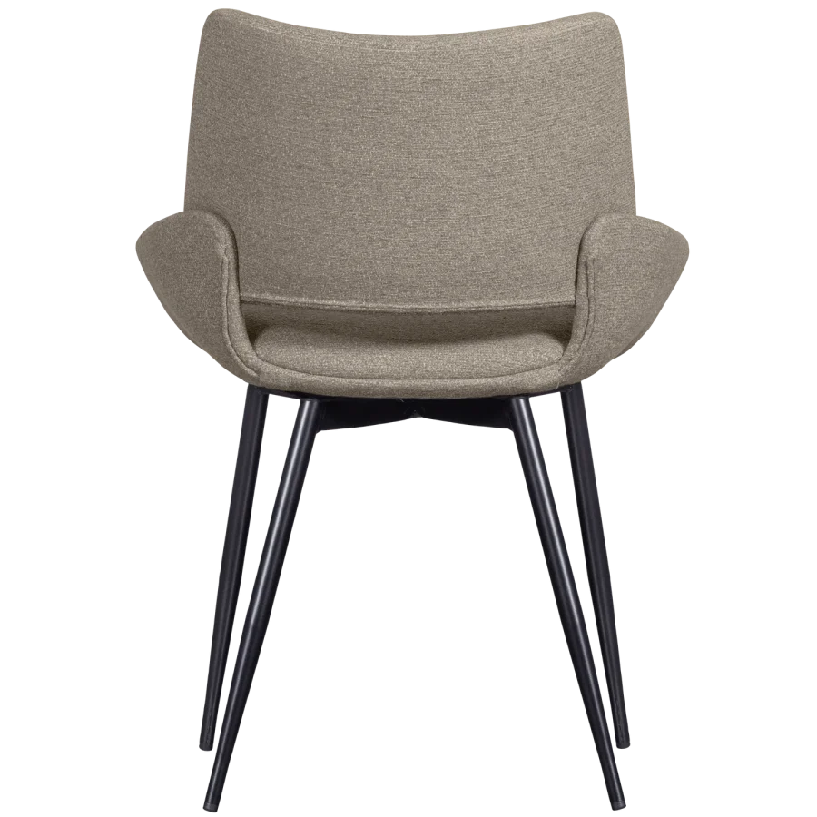 WOOOD Parade spisebordsstol - sand meleret stof og metal