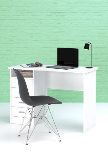 TWILUM Function Plus skrivebord - hvit, m. 4 skuffer