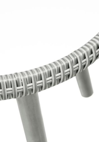 Bistro s�t, m. 2 havestole og 1 havebord, m. gr� puder - gr� PE flet og gr� tr�