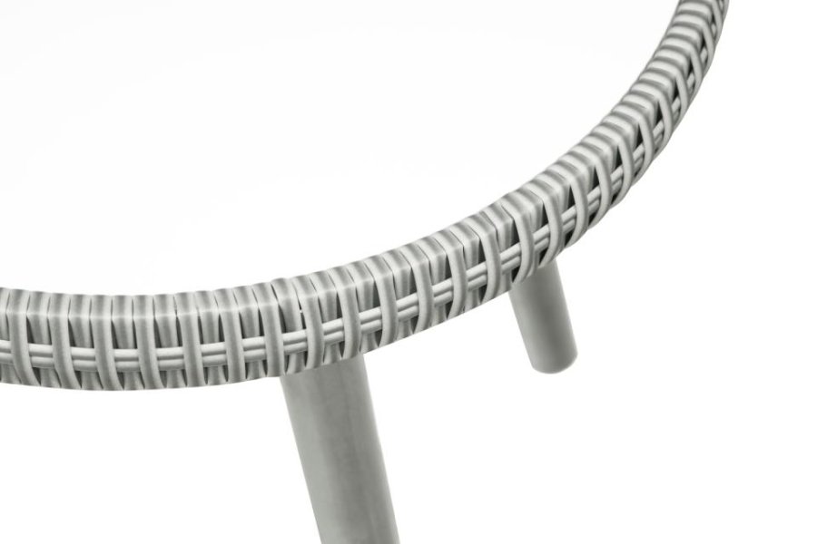 Bistro s�t, m. 2 havestole og 1 havebord, m. gr� puder - gr� PE flet og gr� tr�