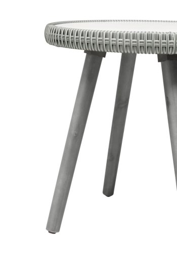 Bistro s�t, m. 2 havestole og 1 havebord, m. gr� puder - gr� PE flet og gr� tr�