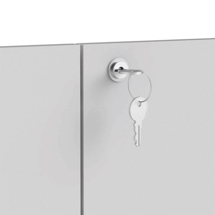 TVILUM Prima Türen mit Schloss - weißes Melamin (2er-Set)