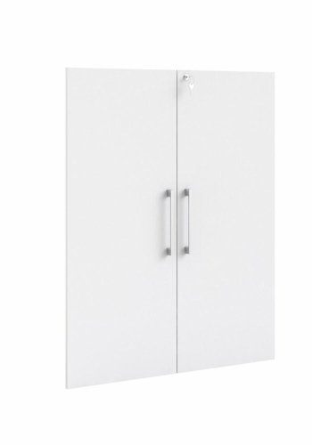 TVILUM Prima Türen mit Schloss - weißes Melamin (2er-Set)