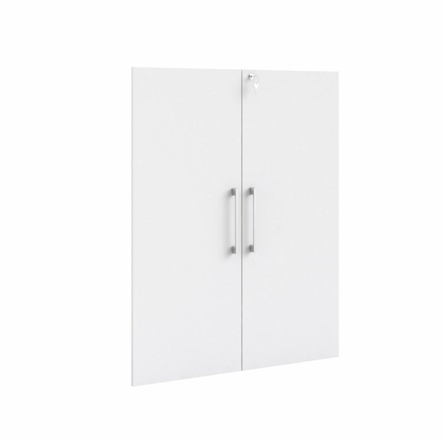 TVILUM Prima Türen mit Schloss - weißes Melamin (2er-Set)