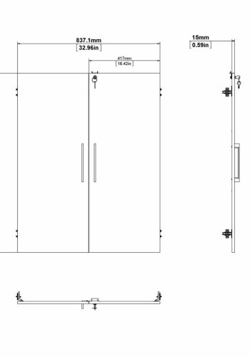 TVILUM Prima Türen mit Schloss - weißes Melamin (2er-Set)