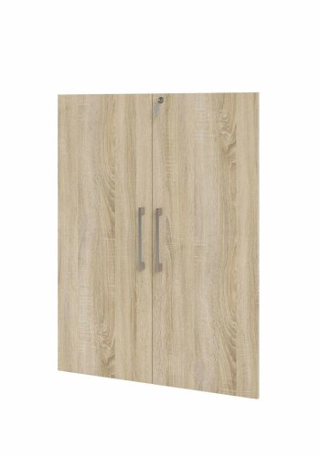 TVILUM Prima Türen mit Schloss - eichenfarbenes Melamin (2er-Set)