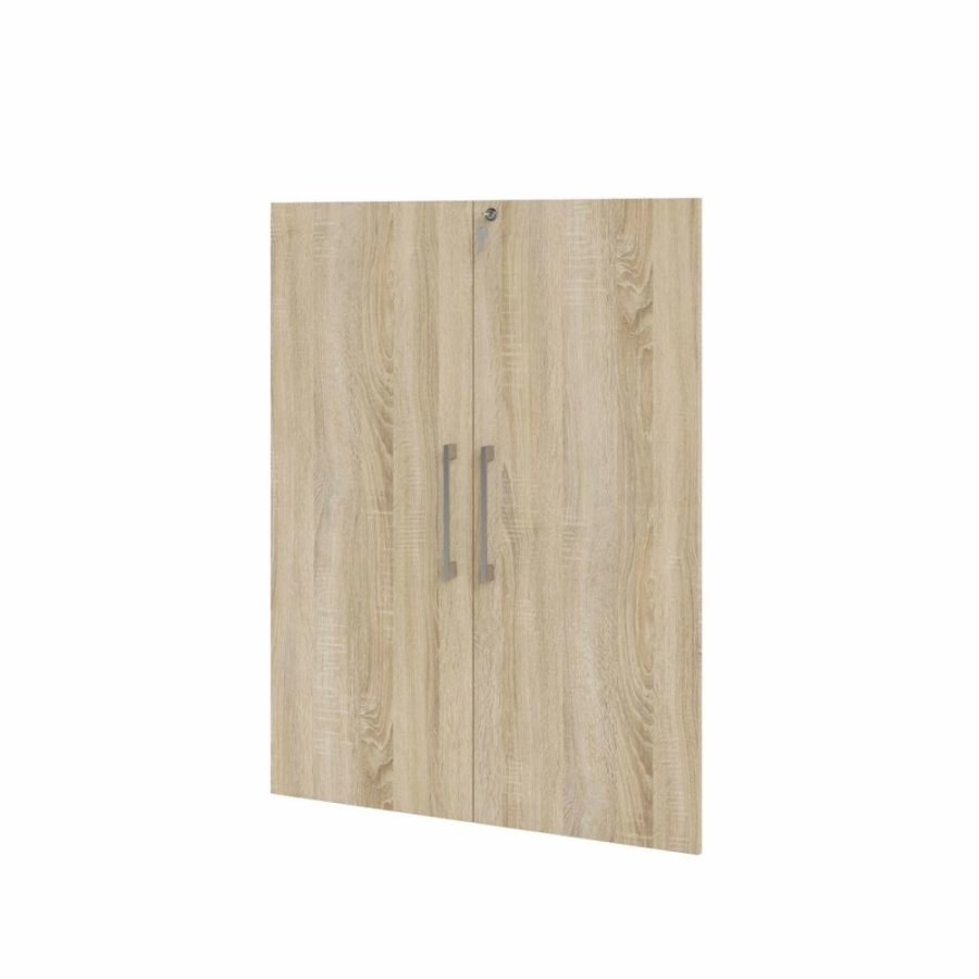 TVILUM Prima Türen mit Schloss - eichenfarbenes Melamin (2er-Set)