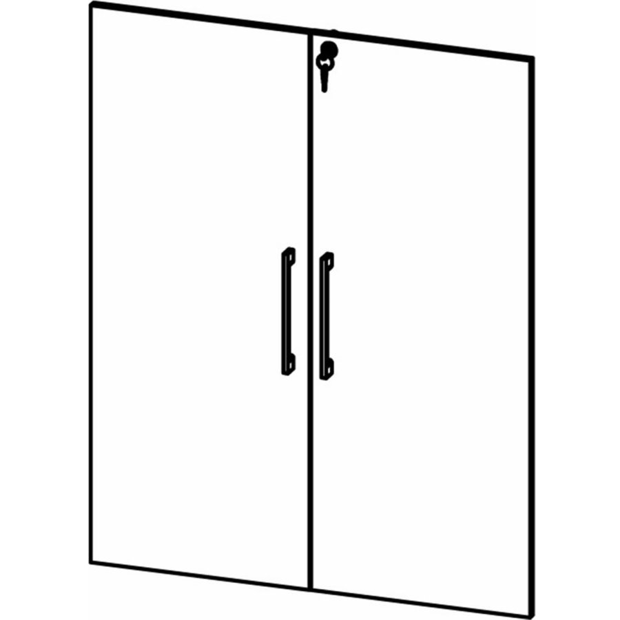 TVILUM Prima Türen mit Schloss - eichenfarbenes Melamin (2er-Set)