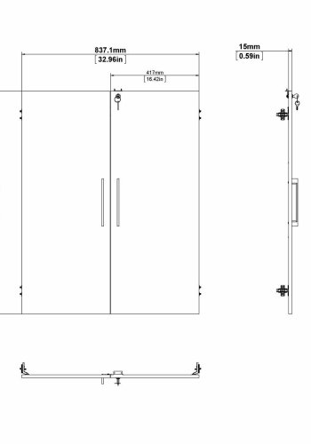 TVILUM Prima Türen mit Schloss - eichenfarbenes Melamin (2er-Set)