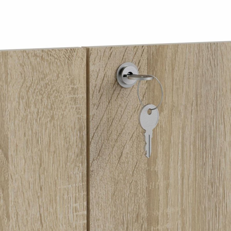 TVILUM Prima Türen mit Schloss - eichenfarbenes Melamin (2er-Set)