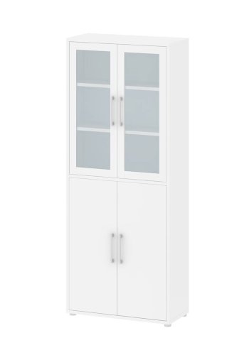 
TVILUM Prima vitrineskab - hvidt træ, 2 glaslåger
