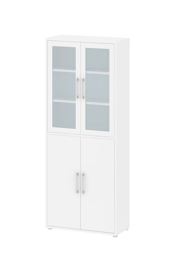 
TVILUM Prima vitrineskab - hvidt træ, 2 glaslåger
