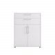 TVILUM Prima Bürokommode - weißes Holz, mit 2 Türen und 2 Schubladen 