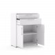 TVILUM Prima Bürokommode - weißes Holz, mit 2 Türen und 2 Schubladen 