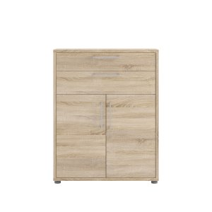 TVILUM Prima kontorkommode - eikestruktur, m. 2 drer og 2 skuffer 