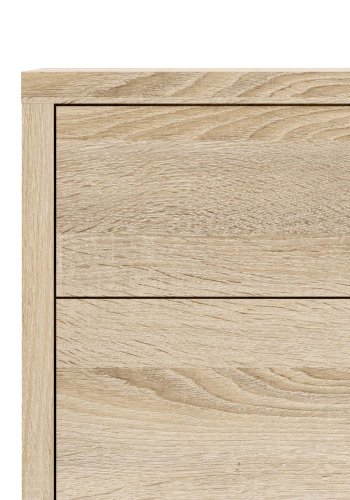 TVILUM Prima Bürokommode - Eichenstruktur, mit 2 Türen und 2 Schubladen 