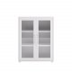 TVILUM Prima Büroregal - Weiß/Klarglas, m. 2 Türen 