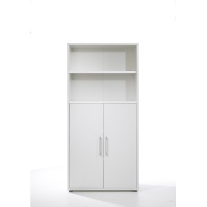 TVILUM Prima Kontorhylle m. 4 hyller og 2 drer - Hvit