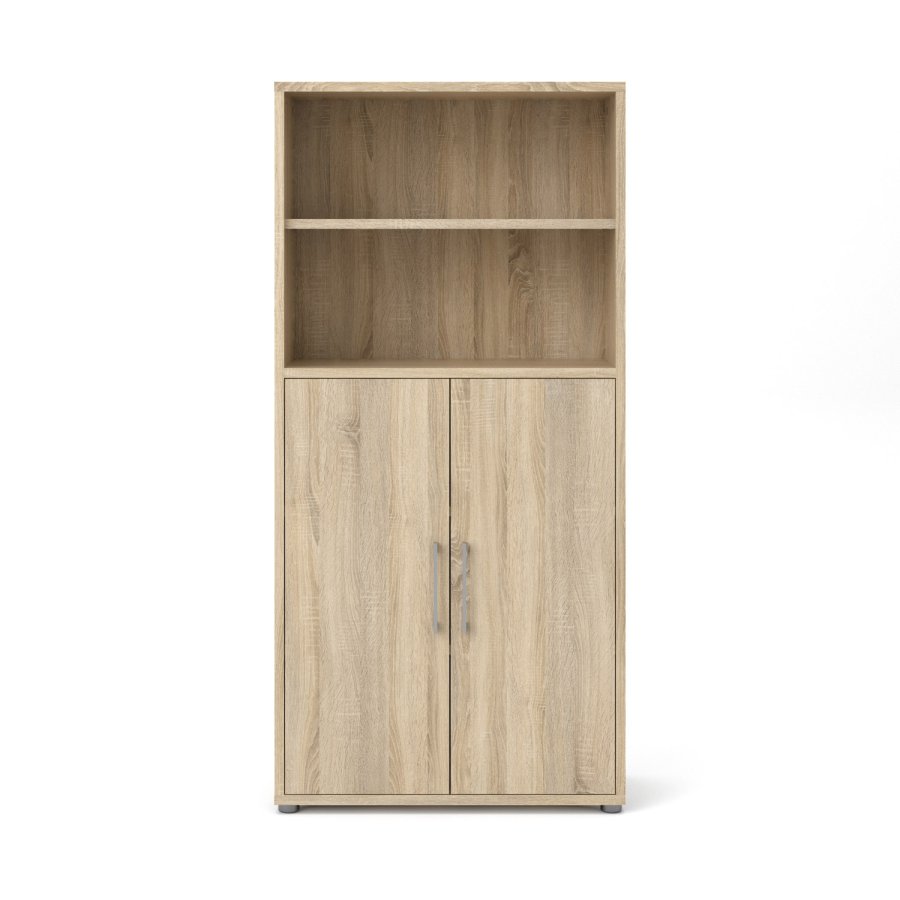 TVILUM Prima kontorbokhylle - eikestruktur, m. 2 drer 