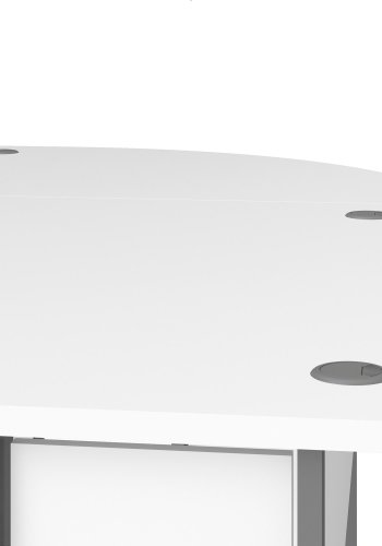 
TVILUM Prima hjørneskrivebord - hvidt træ og stålstel
