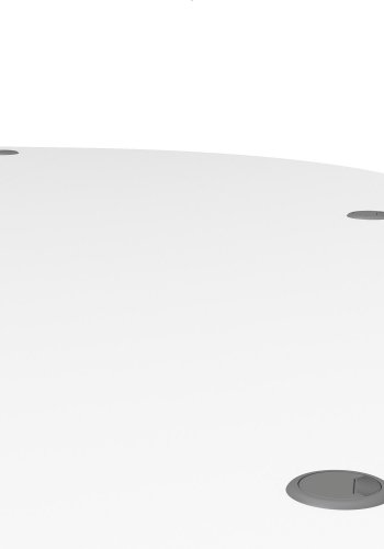 
TVILUM Prima hjørneskrivebord - hvid træ m stålstel, m 4 skuffer
