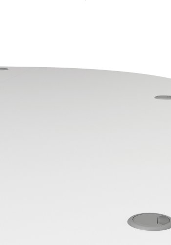 
TVILUM Prima skrivebord - rektangulært, hvidt træ og stålstel, med skuffer
