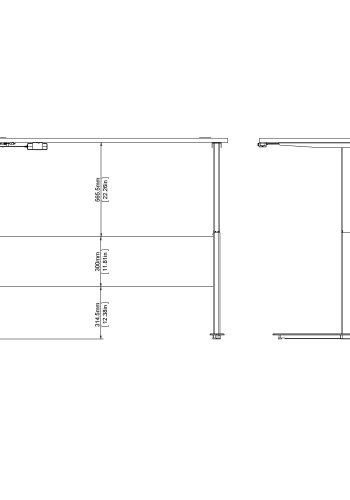 TVILUM Prima höhenverstellbarer Tisch - weiß/silbergrauer Stahl  (150x80)