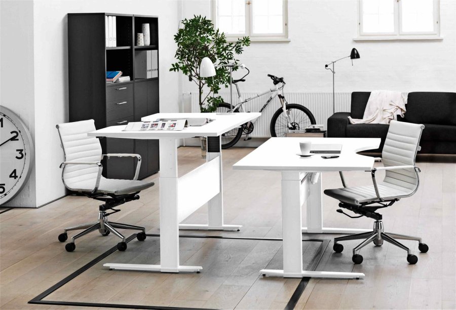 TVILUM Prima höhenverstellbarer Tisch - weiß (150x80)