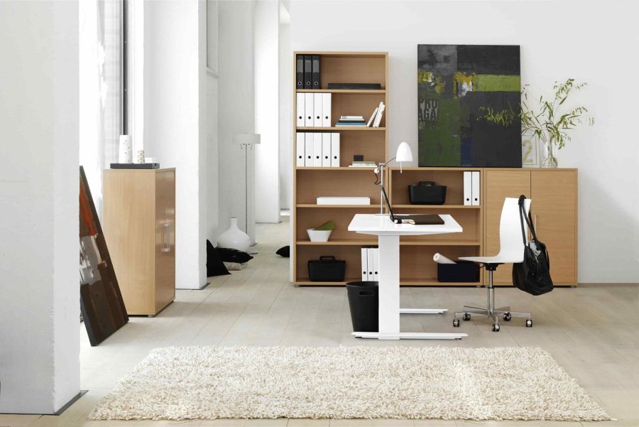 TVILUM Prima höhenverstellbarer Tisch - weiß (150x80)