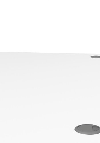 TVILUM Prima skrivebord, m. skuffesektion m. 4 skuffer - hvid tr, stl stel (150x80)