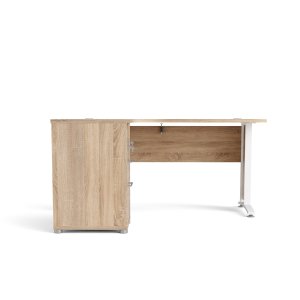 TVILUM Prima hjrnepult - eikestruktur, m. 3 skuffer 