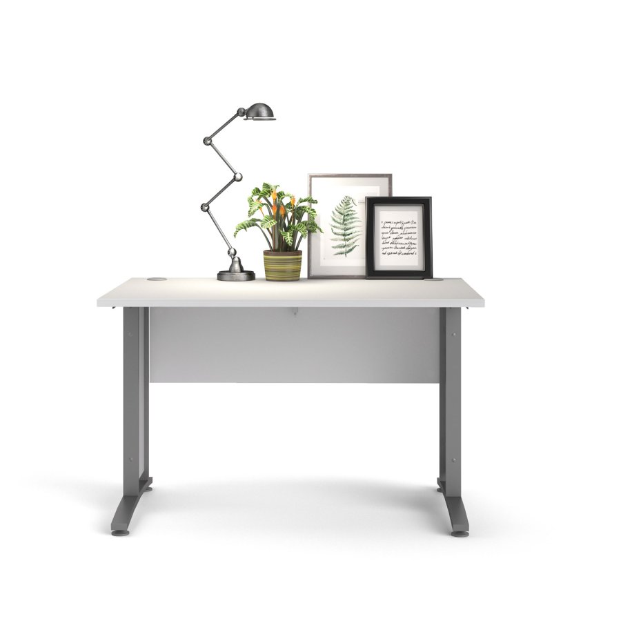 TVILUM Prima skrivebord - hvitt tre, 80x120