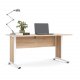 TVILUM Prima Schreibtisch - Eichenfurnier natur und weiß (150x80)