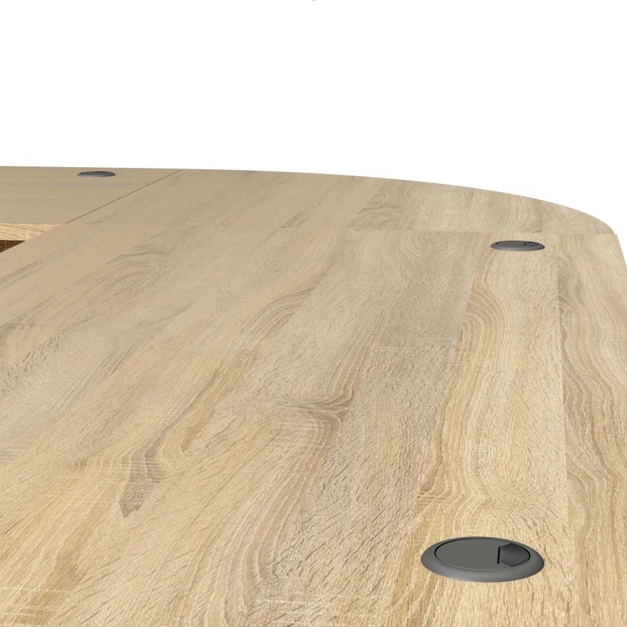 TVILUM Prima Schreibtisch - Eichenstruktur, Stahlrahmen