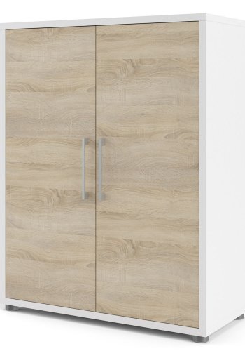 
TVILUM prima skænk - hvidt træ, laminat, 2 låger
