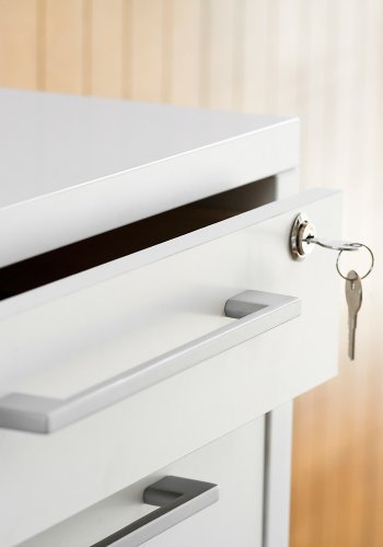 TVILUM Prima skuffesektion - hvid tr, m. hjul, 4 skuffer