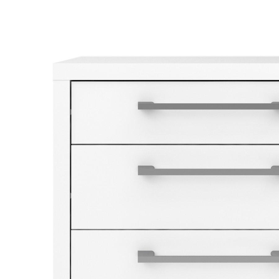 TVILUM Prima skuffesektion - hvid tr, m. hjul, 4 skuffer