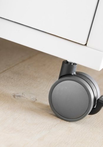 TVILUM Prima skuffesektion - hvid tr, m. hjul, 4 skuffer