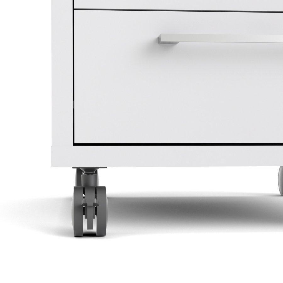 TVILUM Prima skuffesektion - hvid tr, m. hjul, 4 skuffer