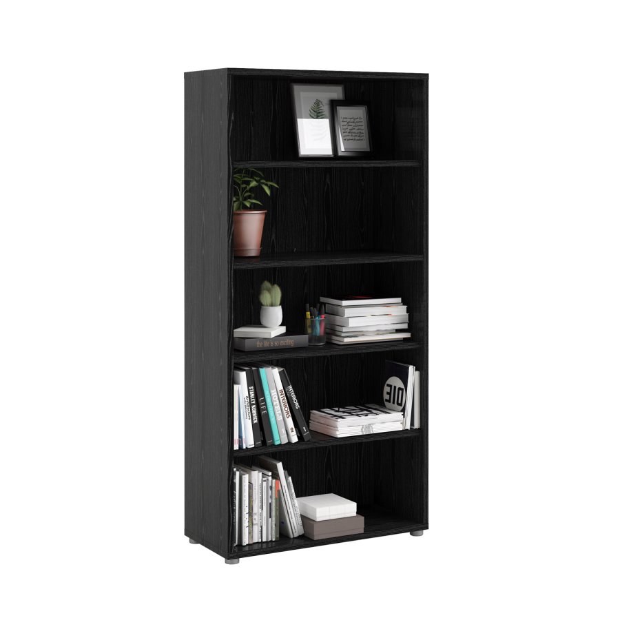 
TVILUM PRIMA reol - hvid, sort, 4 hylder
