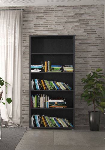 
TVILUM PRIMA reol - hvid, sort, 4 hylder
