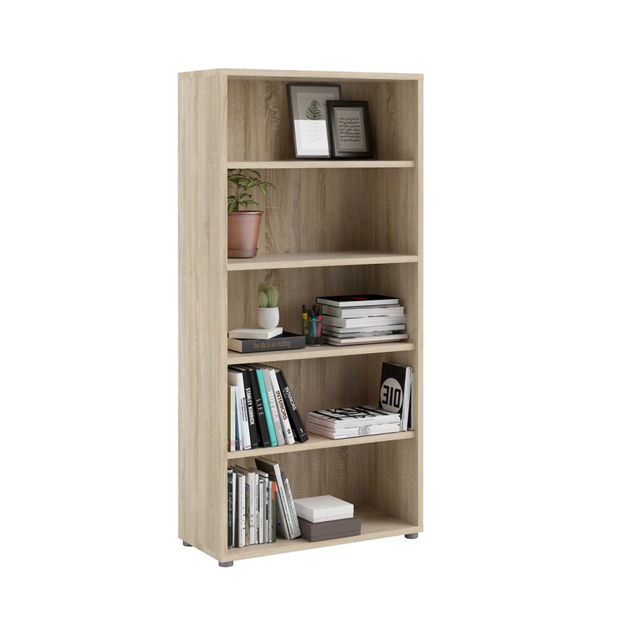 
TVILUM PRIMA reol - hvid, sort, 4 hylder
