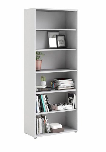 TVILUM Prima B�cherregal, mit 5 Regalen � wei�es Melamin (H: 221,7 cm x 89,2 cm x 40,1 cm)