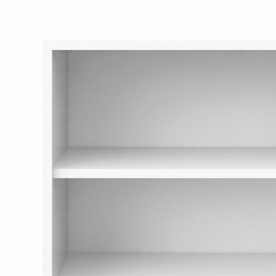 TVILUM Prima Bücherregal, mit 5 Regalen – weißes Melamin (H: 221,7 cm x 89,2 cm x 40,1 cm)