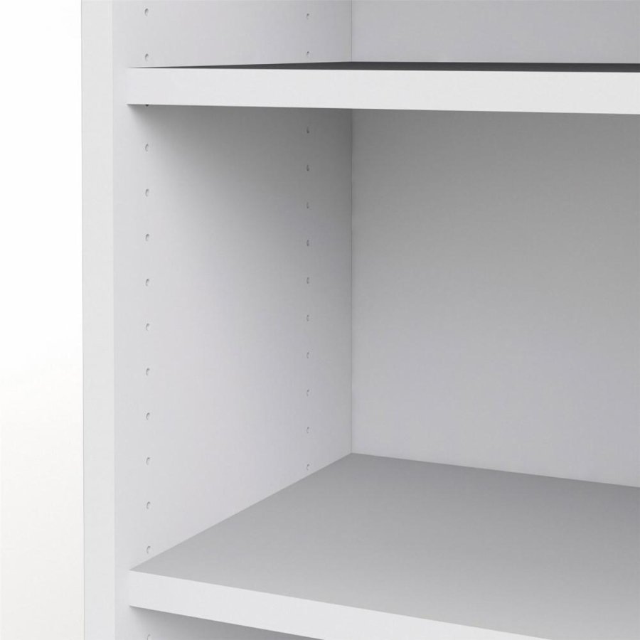 TVILUM Prima Bücherregal, mit 5 Regalen – weißes Melamin (H: 221,7 cm x 89,2 cm x 40,1 cm)