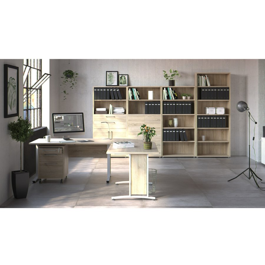 TVILUM Prima Bücherregal, m. 5 Regalböden - Naturfolie